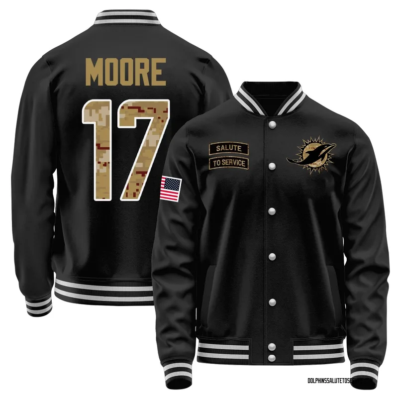 Men's Trey Moore Miami Dolphins Black Salute to Service Sideline Performance Jacket