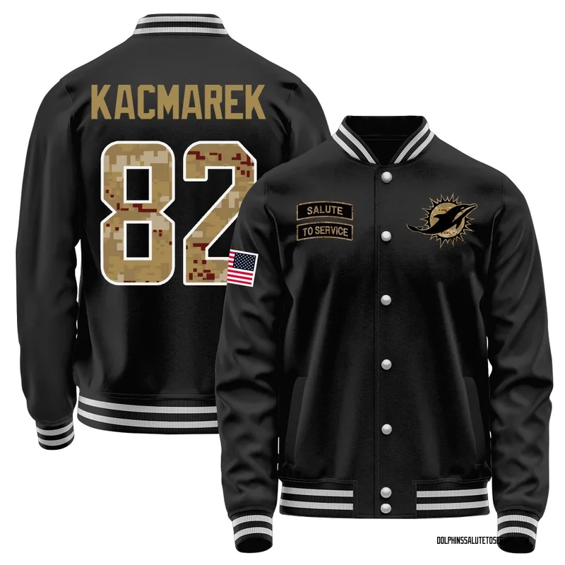 Men's Will Kacmarek Miami Dolphins Black Salute to Service Sideline Performance Jacket